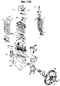 Exploded Diagram A Diagram and Parts List for LM7580V2C Type 1 DeVilbiss Compressor