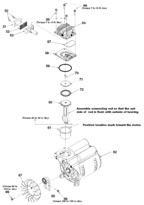 PUMP Diagram and Parts List for F3520 Type 1 DeVilbiss Compressor