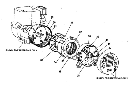 Elec Motor Diagram and Parts List for GT5250-1  DeVilbiss Generator