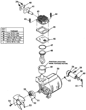 PUMP Diagram and Parts List for FIC100E3D Type 0 DeVilbiss Compressor
