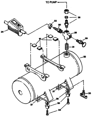 . Diagram and Parts List for IR102D Type 0 DeVilbiss Compressor