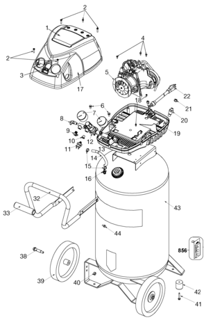 Page A Diagram and Parts List for Y6020-WK 1 DeVilbiss Compressor