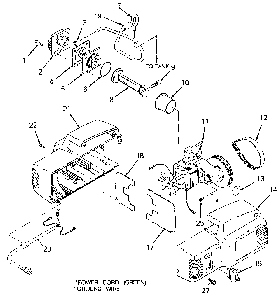 Exploded Diagram A Diagram and Parts List for RA102D Type 2 DeVilbiss Compressor