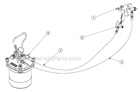 Page A Diagram and Parts List for 98-3141  DeVilbiss Paint Sprayer