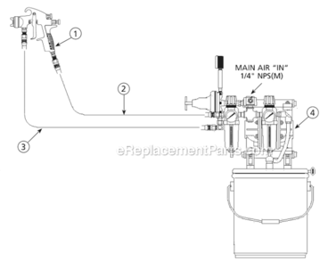 Page A Diagram and Parts List for 98-3151  DeVilbiss Paint Sprayer