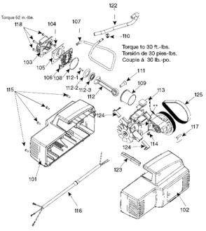 PUMP Diagram and Parts List for EXFAC24 Type 2 DeVilbiss Compressor