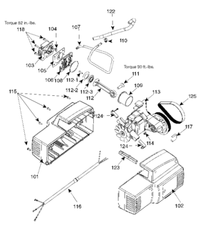 PUMP Diagram and Parts List for PAFAC2040 Type 0 DeVilbiss Compressor