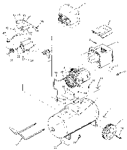 Exploded Diagram A Diagram and Parts List for F212 Type 1 DeVilbiss Compressor