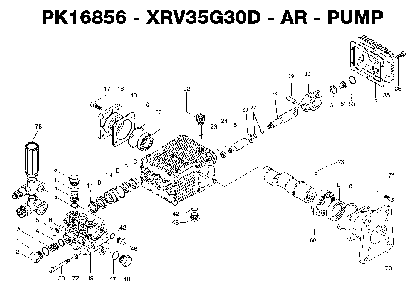 Exploded Diagram C Diagram and Parts List for WGC3035 0-Pump-AR DeVilbiss Pressure Washer