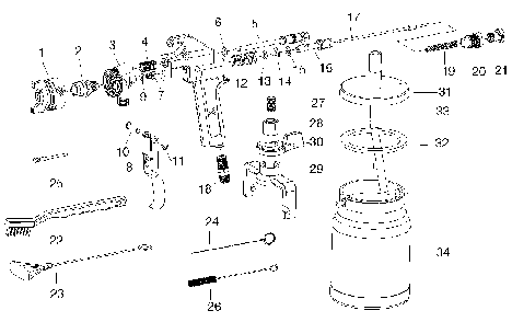 Exploded Diagram A Diagram and Parts List for ES3 Type 0 DeVilbiss Compressor