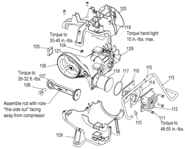PUMP Diagram and Parts List for Y6020-WK 0 DeVilbiss Compressor