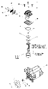 Exploded Diagram B Diagram and Parts List for F10 Type 1 DeVilbiss Compressor