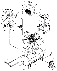 Exploded Diagram B Diagram and Parts List for F312 Type 3 DeVilbiss Compressor