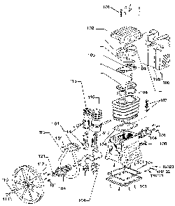Exploded Diagram A Diagram and Parts List for RALK6580V2 Type 0 DeVilbiss Compressor