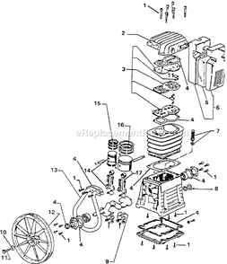 Page A Diagram and Parts List for DACE-7161 Type 2 DeVilbiss Compressor