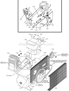 Page B Diagram and Parts List for DACE-7161 Type 2 DeVilbiss Compressor