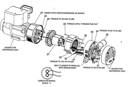 Engine Diagram and Parts List for GBVE8000-1  DeVilbiss Generator