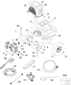 Page A Diagram and Parts List for DVH2600 Type 0 DeVilbiss Pressure Washer