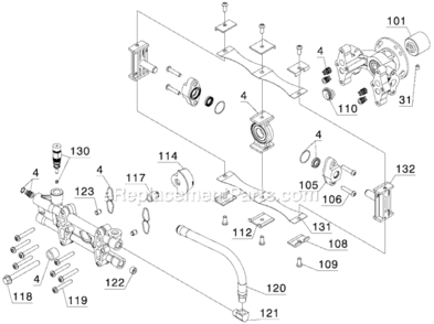 Page B Diagram and Parts List for DVH2600 Type 0 DeVilbiss Pressure Washer