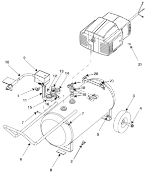 Part Location Diagram of SSP-490-1 DeVilbiss BUSHING FACE 3/4 X 1