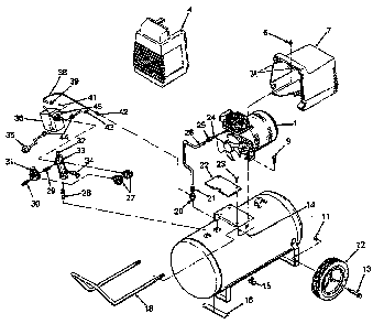 Exploded Diagram A Diagram and Parts List for F18 Type 1 DeVilbiss Compressor