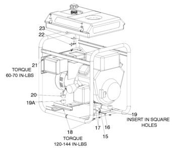 Default 2 Diagram and Parts List for 919-67007 Type 0 DeVilbiss Generator