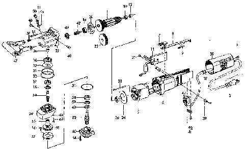 Exploded Diagram A Diagram and Parts List for L1501VR Type 1 DeVilbiss Sander Polisher