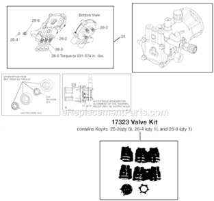 Page B Diagram and Parts List for EXH2425 Type 0 DeVilbiss Pressure Washer
