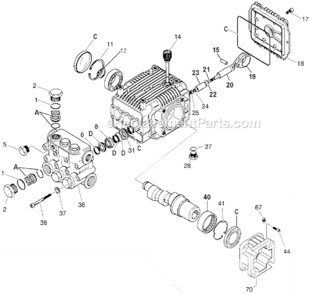 Page A Diagram and Parts List for EXHP2630 Type 0 DeVilbiss Pressure Washer