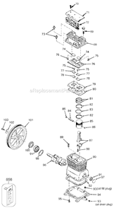 Page B Diagram and Parts List for EXLC5G20 Type 0 DeVilbiss Compressor
