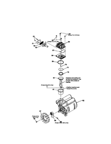 Part Location Diagram of MO-3025-2 DeVilbiss Motor 1 Hp