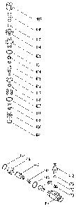 Part Location Diagram of P754 DeVilbiss Back-Up-Ring, Piston Stem