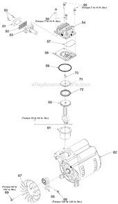 Page B Diagram and Parts List for F5030V Type 0 DeVilbiss Compressor