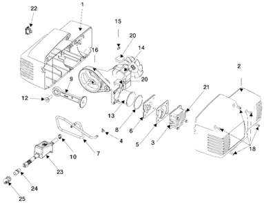 Part Location Diagram of SSG-8169 DeVilbiss ORING 2.132/2.096ID