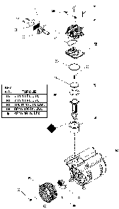 Exploded Diagram B Diagram and Parts List for F312 Type 5 DeVilbiss Compressor