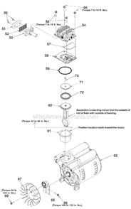 Page B Diagram and Parts List for FB5020VP Type 2 DeVilbiss Compressor