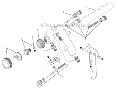 Page A Diagram and Parts List for FLG-HVS-322  DeVilbiss Paint Sprayer