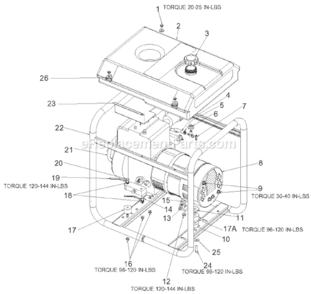 Page A Diagram and Parts List for GB5000 Type 4 DeVilbiss Generator