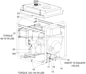 Page B Diagram and Parts List for GBV7000 Type 1 DeVilbiss Generator