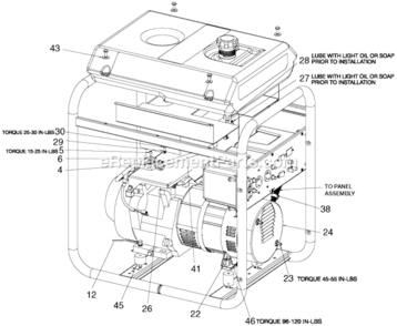 Page B Diagram and Parts List for GH4501 Type 0 DeVilbiss Generator