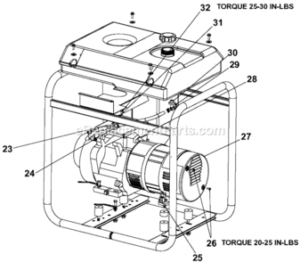 Page A Diagram and Parts List for GHV4500 Type 4 DeVilbiss Generator
