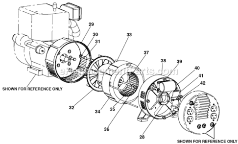Page B Diagram and Parts List for GT5000C Type 0 DeVilbiss Generator