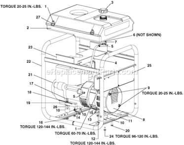 Page A Diagram and Parts List for GT5250-WK Type 1 DeVilbiss Generator