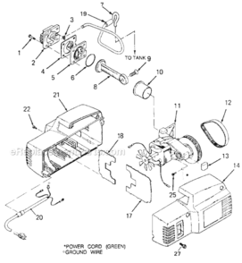 Page A Diagram and Parts List for HFAC153 Type 0 DeVilbiss Compressor