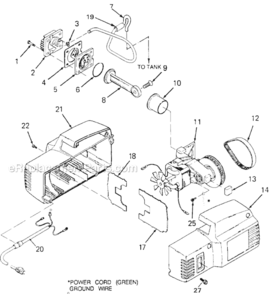 Part Location Diagram of AC-0184 DeVilbiss Shroud Umc Left V-2