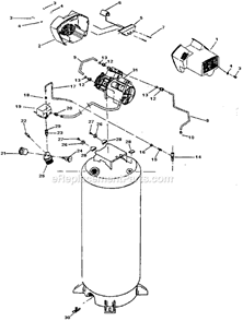 Page A Diagram and Parts List for IRC500TVE60V Type 1 DeVilbiss Compressor
