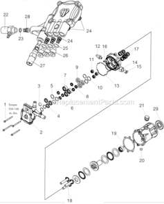 Page A Diagram and Parts List for MH5500H Type 1 DeVilbiss Pressure Washer