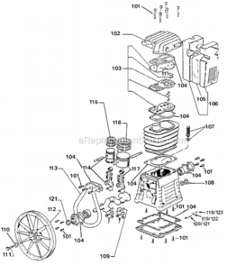 Page A Diagram and Parts List for PRLKC6580V2 Type 1 DeVilbiss Compressor