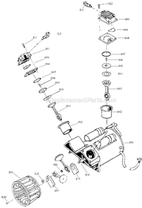 Page B Diagram and Parts List for RAFCTV660V Type 3 DeVilbiss Compressor