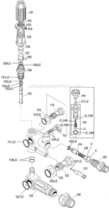 Page B Diagram and Parts List for WG2022 Type 1 DeVilbiss Pressure Washer